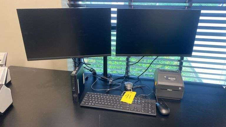 Dell OptiPlex 3090 Micro PC, Dual 24” Dell P2422H Monitors, Zebra ZD421 Label Printer, Keyboard & Mouse