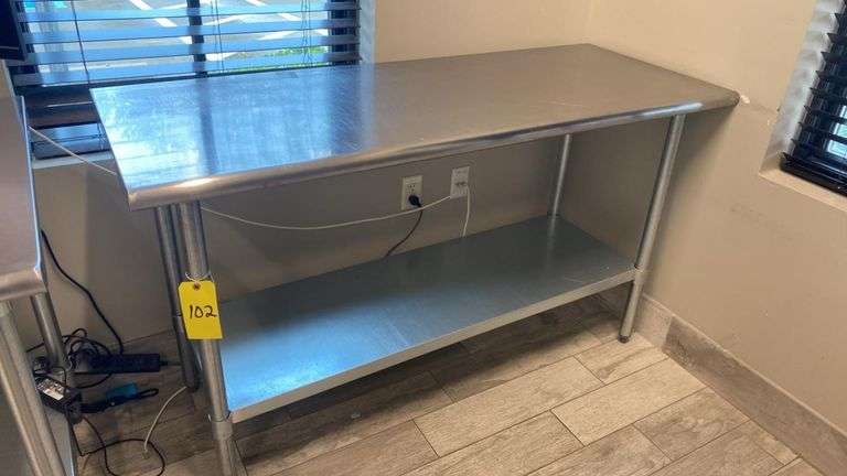Stainless Steel Work Table with Undershelf, 24"x 60"