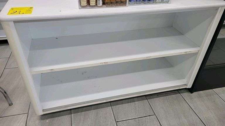 4 White Retail Display Shelving Unit with Adjustable Shelves