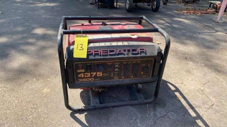 Predator 4375 Watt Portable Gas Generator, 3500 Running Watts, 212cc OHV Engine, 120/240V
