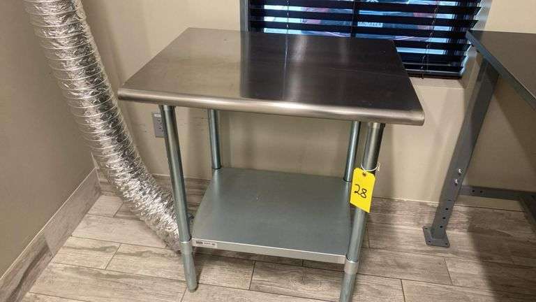 ULINE H-8913 Stainless Steel Work Table, 24”x 30”