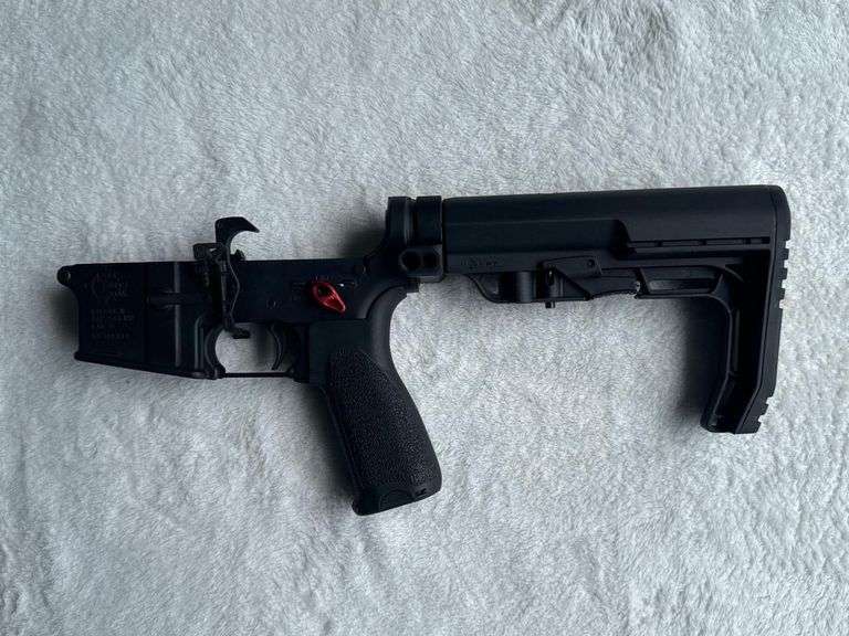 Rock River Arms LAR-15 AR-15 Lower Receiver 5.56mm, MFT BMSMIL Stock, Red Safety, CM186176
