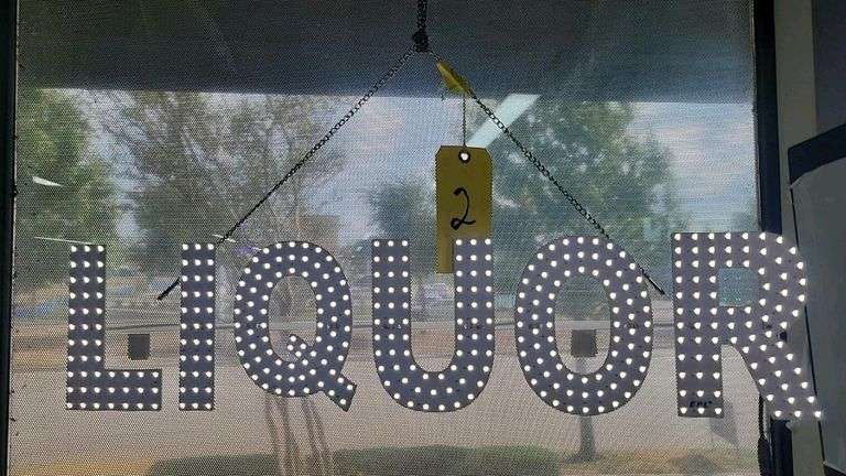 EPL WS 1052 LED Channel Letter Sign "LIQUOR" - 30 inches wide, 7 inches tall, Cool White LEDs