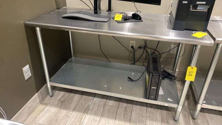 30”x 60” Uline Stainless Steel Table