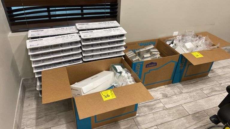 Laboratory Consumables Lot: Hamilton CO-RE II Tips, INTEGRA GripTip ECO Racks, Thermo Matrix Plates, Etc..