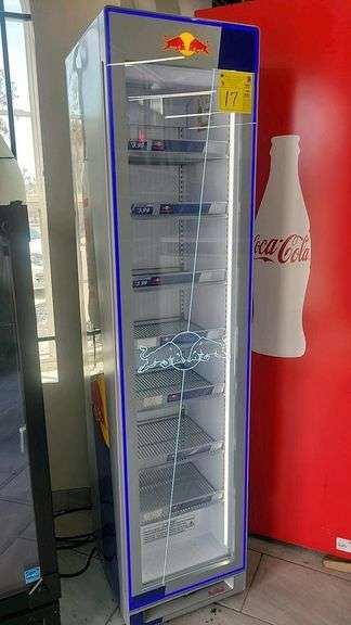 Red Bull RB-SMC 170 ECO Upright Glass Door Cooler, 6.29 cu. ft., 7 Shelves, 72" Height