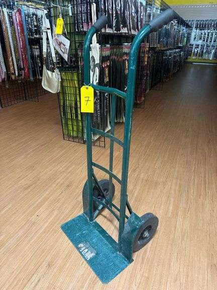 Harper H51T86 Industrial Dual Handle Hand Truck, 1,000 lb Capacity, 51" Height, 10" Solid Rubber Wheels