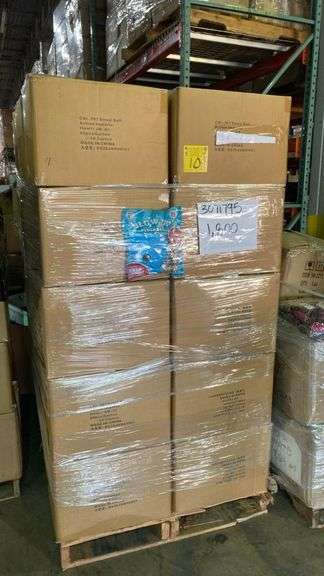 (3) PALLETS of Assorted Emoji Blow Up Plush Balls, Assorted Designs