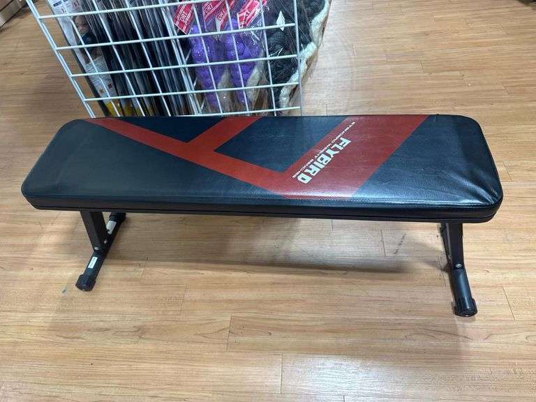 Flybird Flat Weight Bench, 600 lbs Capacity, Foldable Design, 2.5" Thick Pad