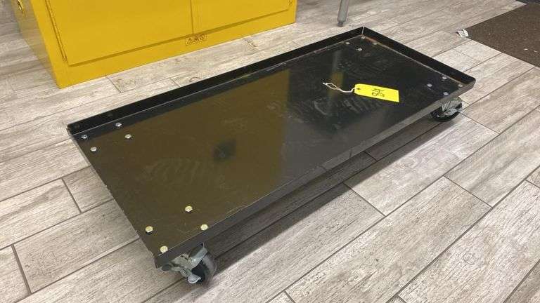 Steel Flat Platform Dolly, 18”x 43”, 1,000 lb Capacity, Swivel Casters, Black