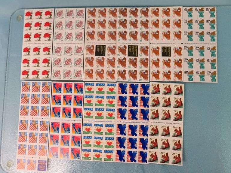 Modern Mint Stamp Panels - 32 Panels