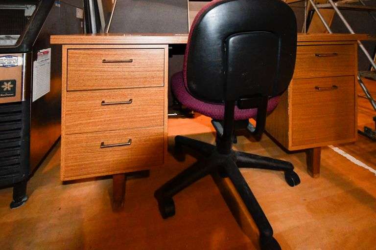 Wood Desk with Chair