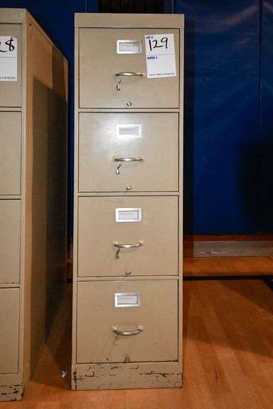4 Drawer Tan Filing Cabinet