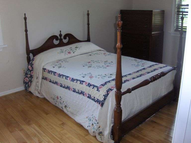 Full size Four Poster Bed Frame, Head/Footboard
