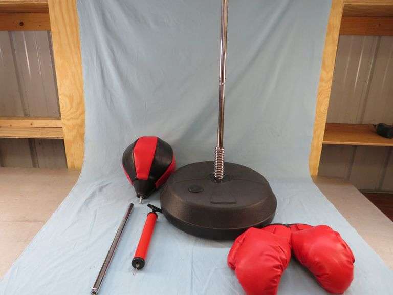 Kids Punching Bag; Adjustable Length w/Gloves