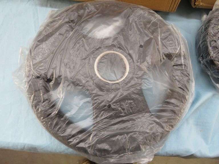 25 lb Rubber Coated Single Plate with two 5 lb Rubber Coated Single Plate