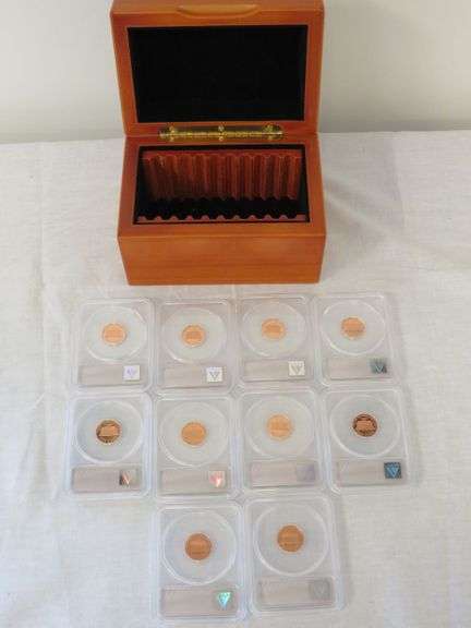 Graded Lincoln Cents w/ Collectors Box