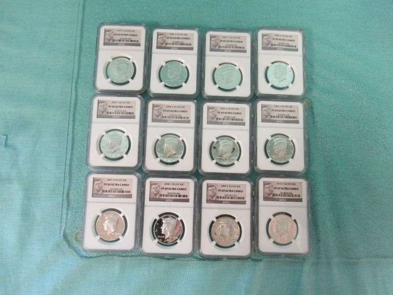 Kennedy Half Dollar Slabs 1999 - 2010 (12)