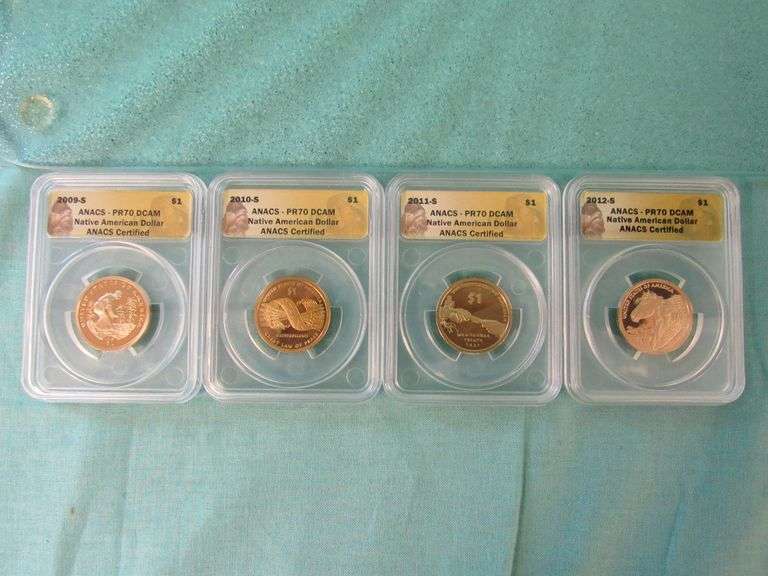 Native American Dollar Slabs (4)