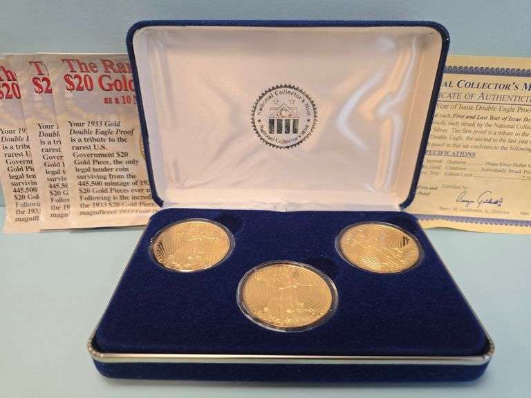 First & Last Year of Issue .999 Silver Replica Double Eagle Proof Set