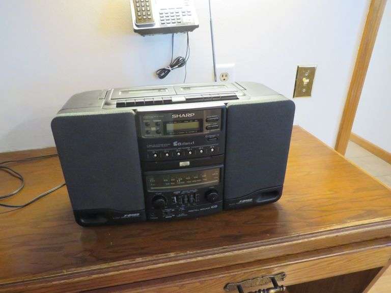 Sharp XL-DAB81 Stereo System – 6-Disc CD Changer with Dual Cassette & AM/FM Radio
