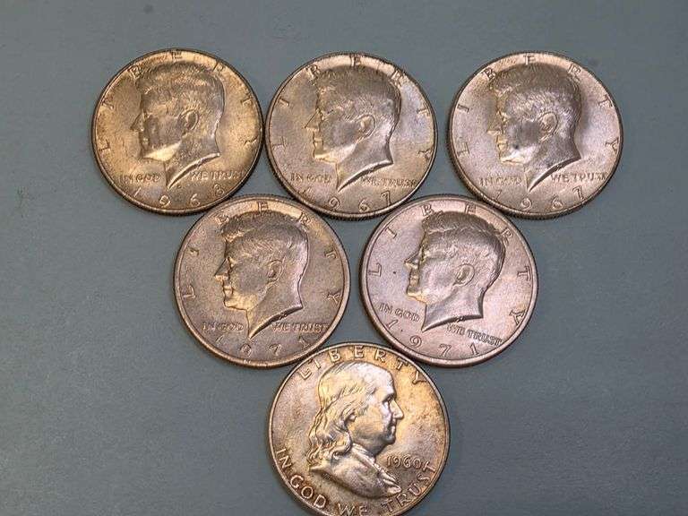 Kennedy & Franklin Silver Half Dollars