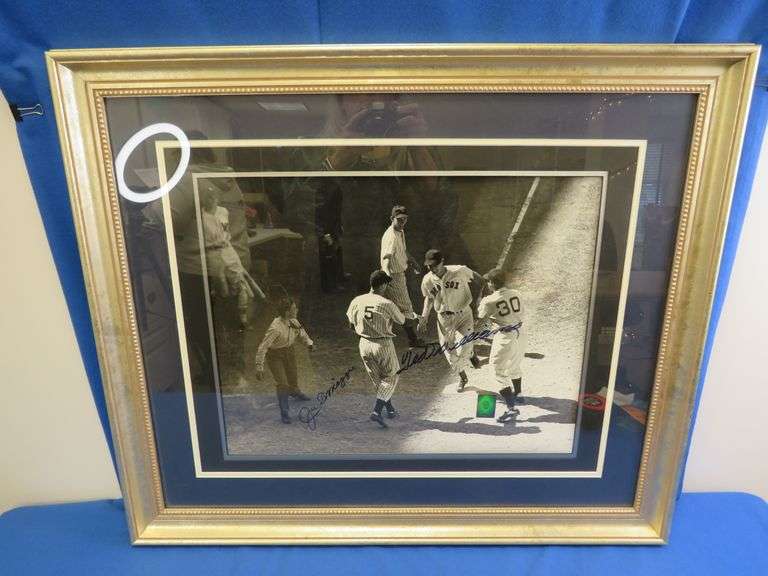 Ted Williams & Joe DiMaggio Autographed Picture in Frame
