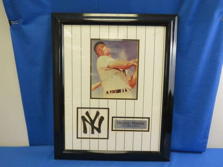 Mickey Mantle Signed Framed Photo