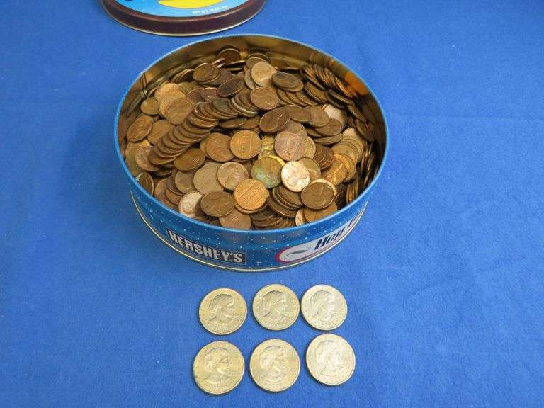 Hershey's Themed Tin of '60's - '80's Pennies & more