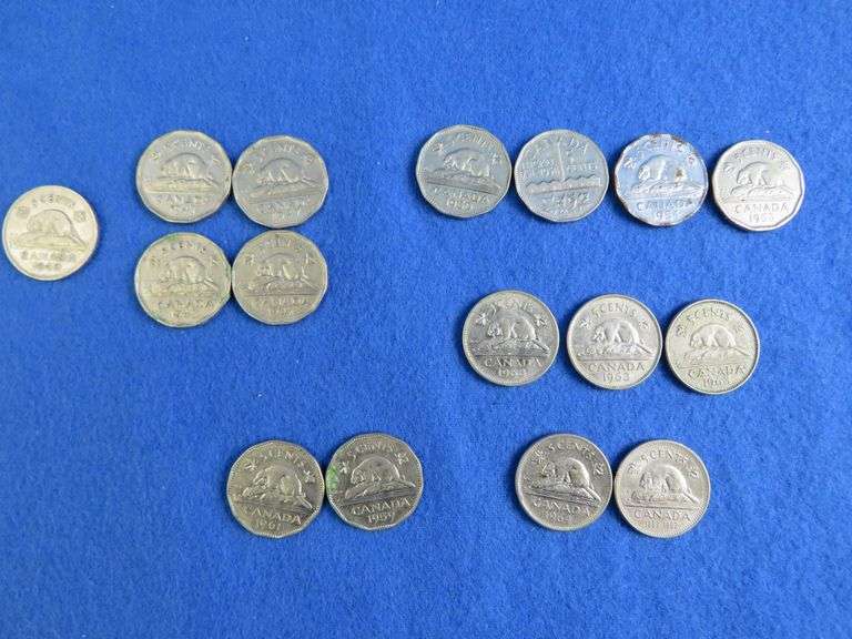 Canadian Nickels Various Years