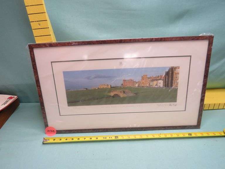 Framed Swilcan Bridge, St. Andrews Links 18th Hole Golf Print