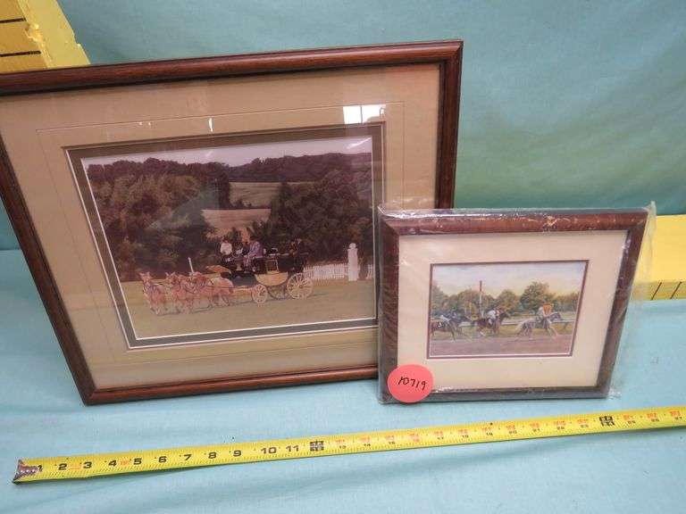 Framed Equestrian Prints – Horse Racing & Carriage Scene