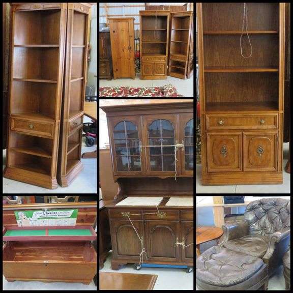 Distinctive Décor: Custom Bellows Tables, Antique Ice Chest, Cabinets & More