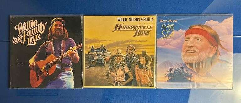 Willie Nelson & Family Vinyl Lot – Willie & Family Live, Honeysuckle Rose, Island in the Sea | NM Vi