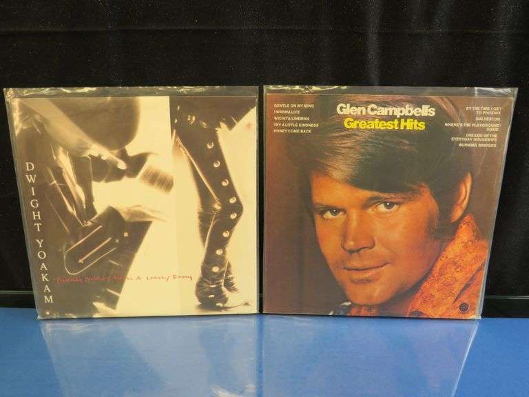 Dwight Yoakam ‘Buenas Noches’ Vinyl + Glen Campbell Greatest Hits – NM