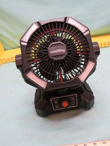 ColdSky Rechargeable Jobsite Fan with LED Work Light & Timer