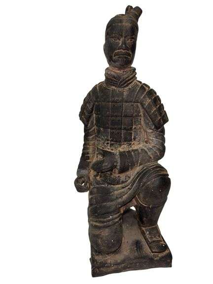 Vintage Chinese Xi'an  Dynasty Terracotta Kneeling Archer Warrior