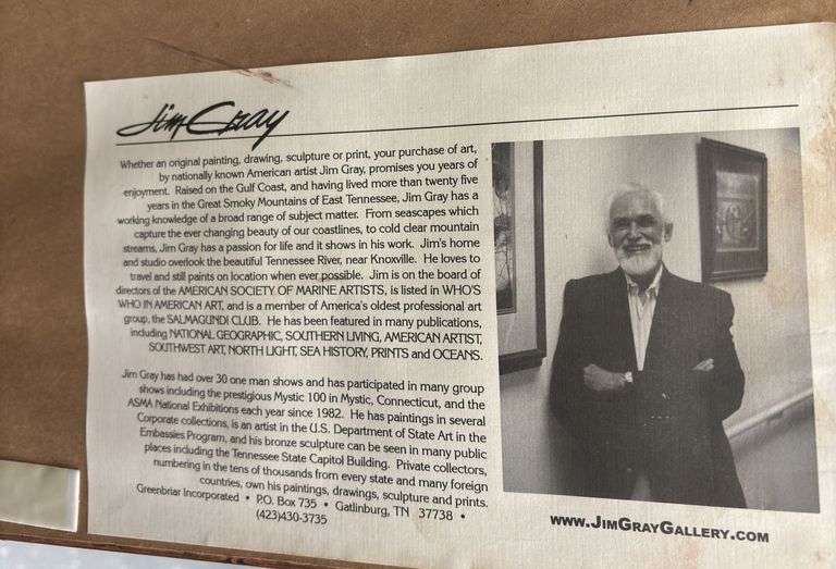 Jim Gray Framed Print