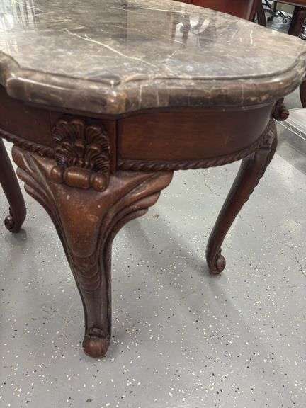 Stone Top Side Table