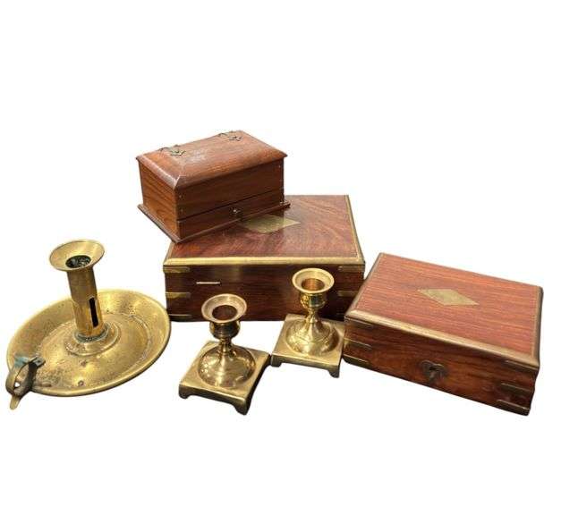 Candlestick Holders and Decorative Boxes
