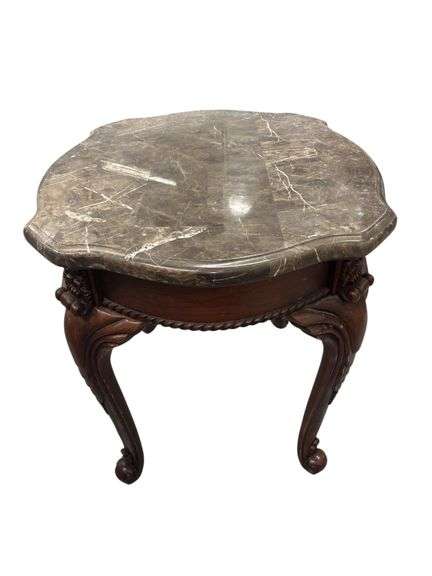 Stone Top Side Table