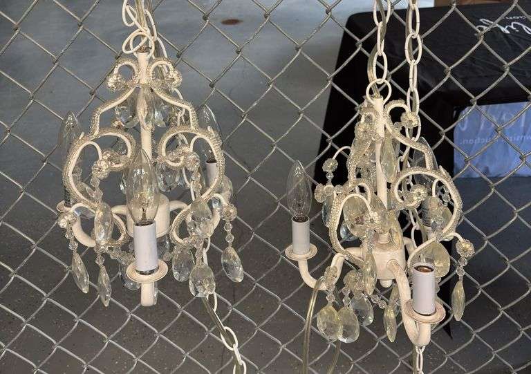 Pair of Petite Chandelier Lights