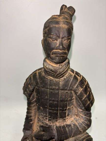 Vintage Chinese Xi'an  Dynasty Terracotta Kneeling Archer Warrior