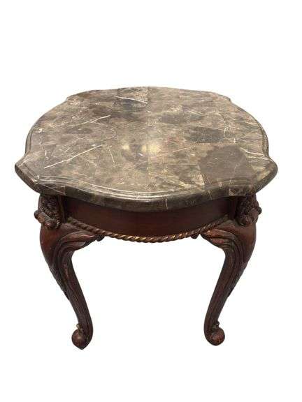 Stone Top Side Table