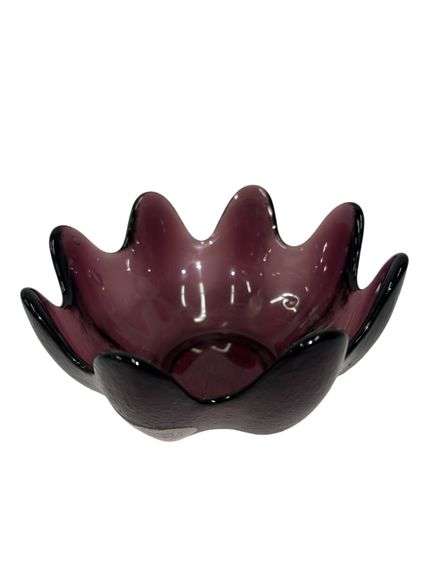 Signed Blenko Glass Bowl