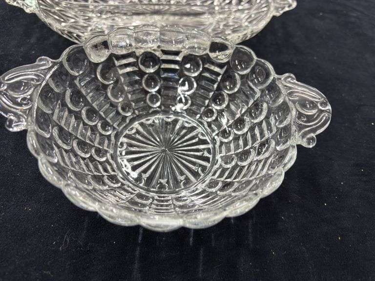 Variety of Crystal and Glass Serving Trays and Bowls