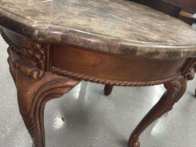 Stone Top Side Table
