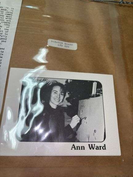 Ann Ward Limited Edition Framed Scratchboard Print