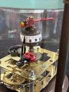 Antique Chinese Brass Glass Mechanical Clock