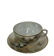 Antique Japanese Porcelain Signed Cup and Saucer